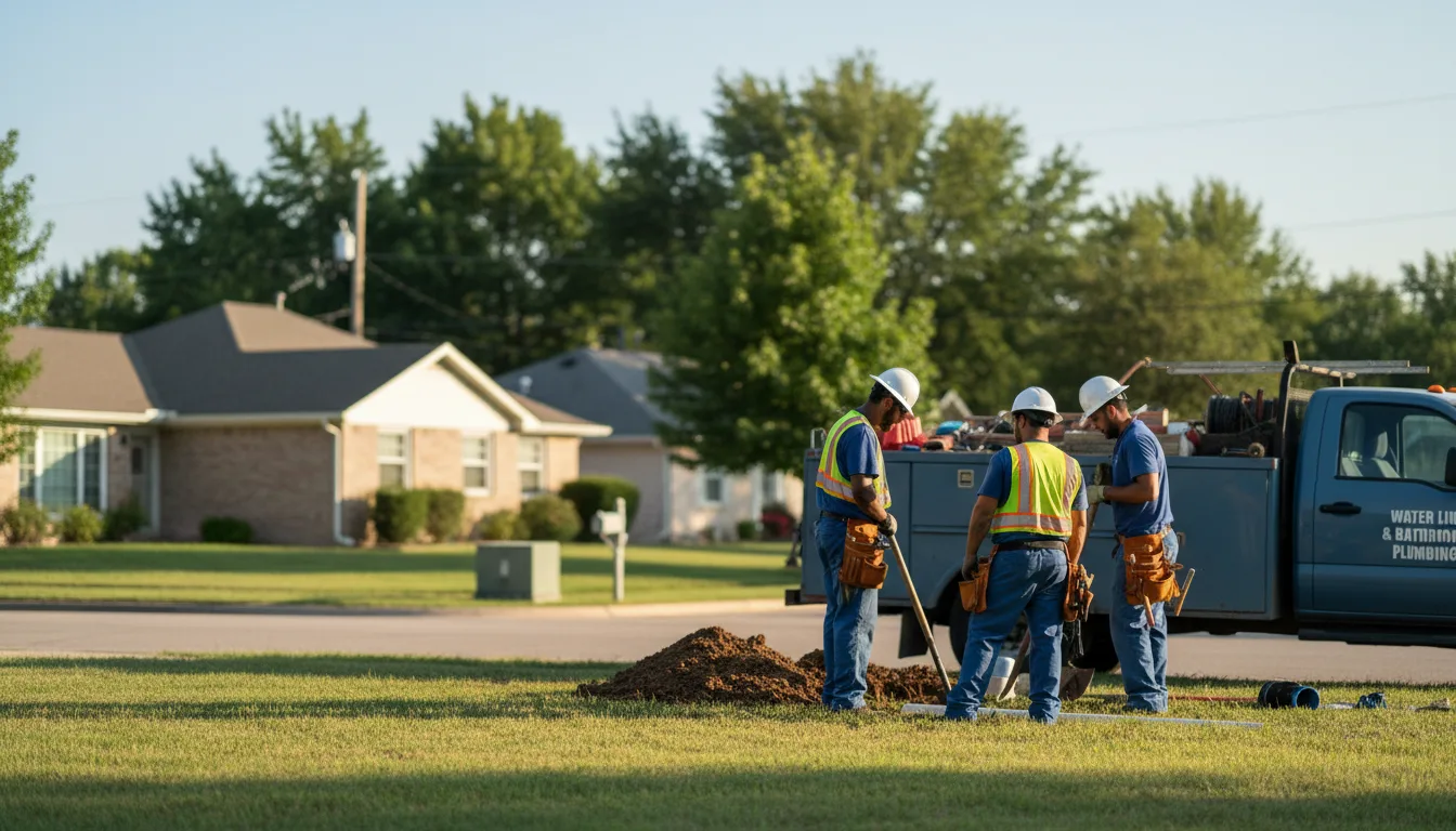 Residential water line and bathroom plumbing service in Greensboro, AL